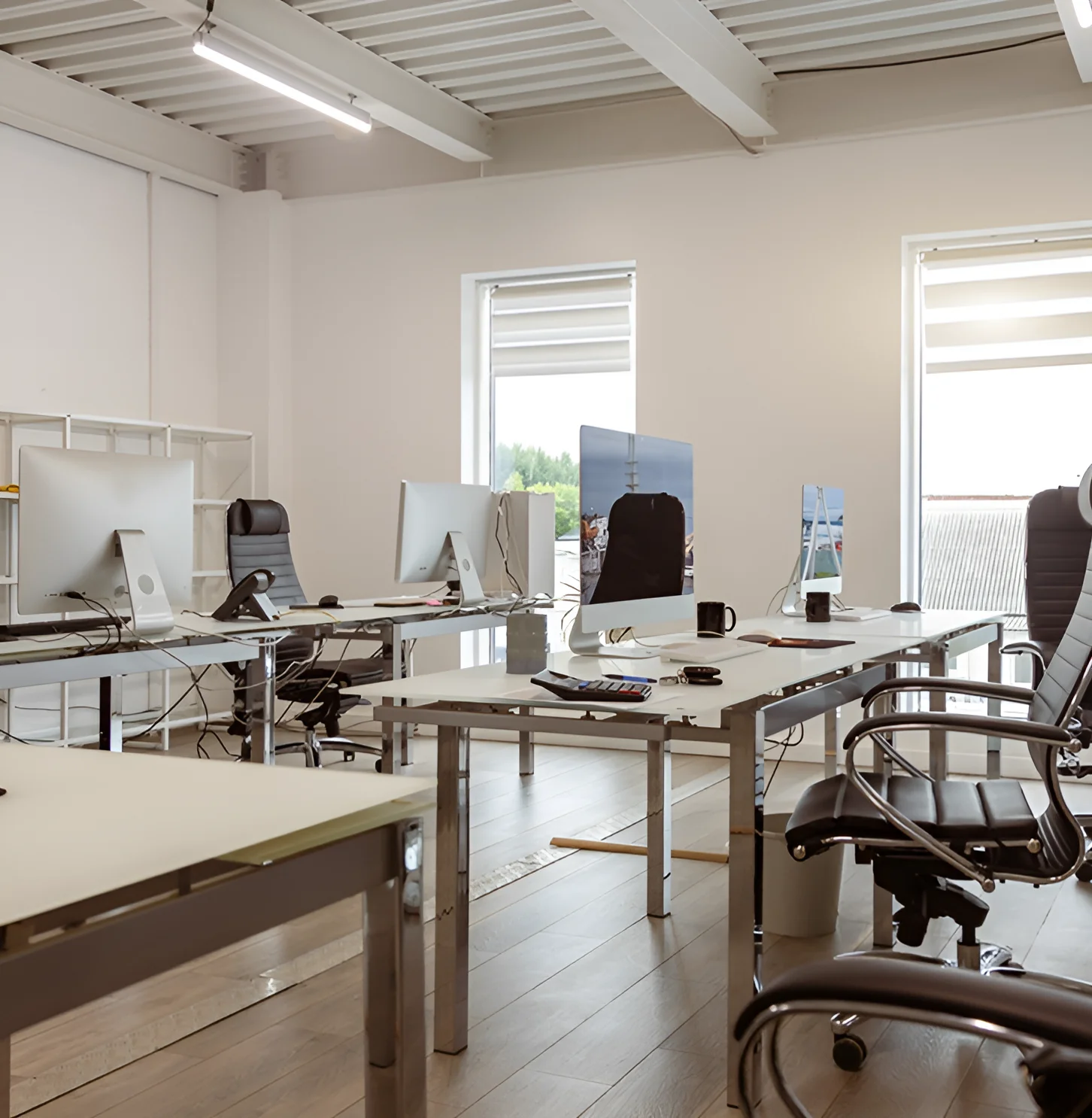 Modern law firm office interior, showcasing a professional environment for legal consultation.