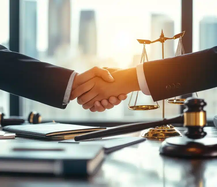 محامون يصافحون بعضهم