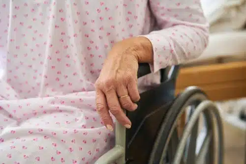 Eldely lady in nursing home