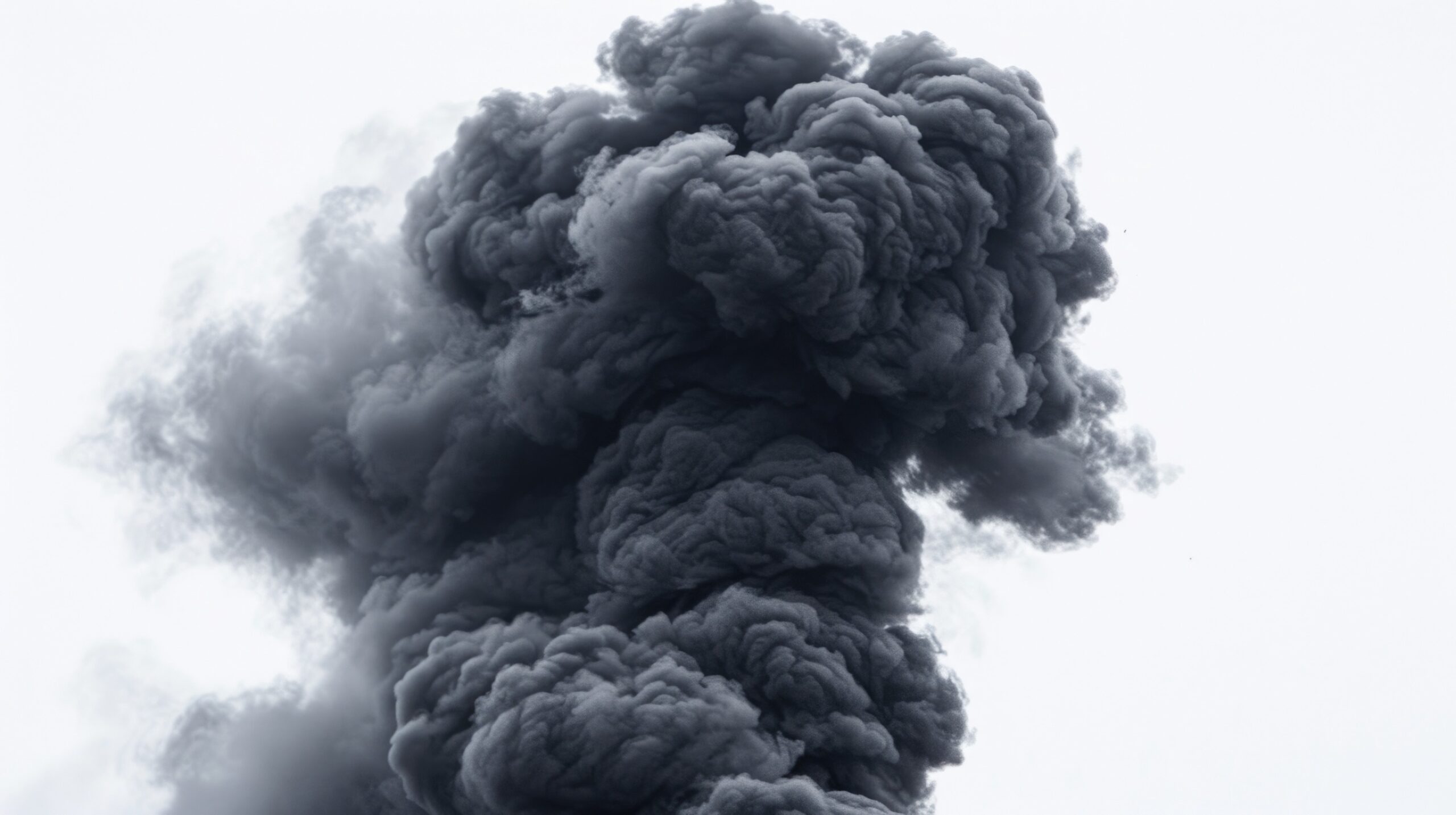 smoke rises in the air from the biolab fire in Conyers, Georgia