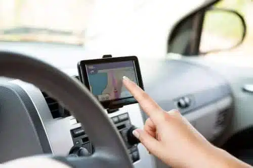 lyft driver inside their car