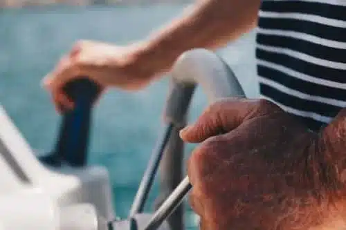 Man on a boat
