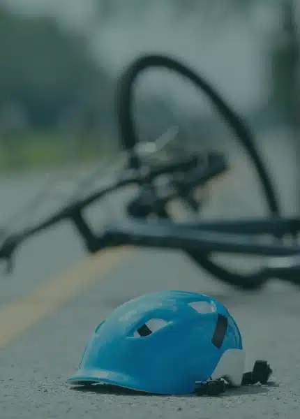 damaged bike due to a bicycle accident