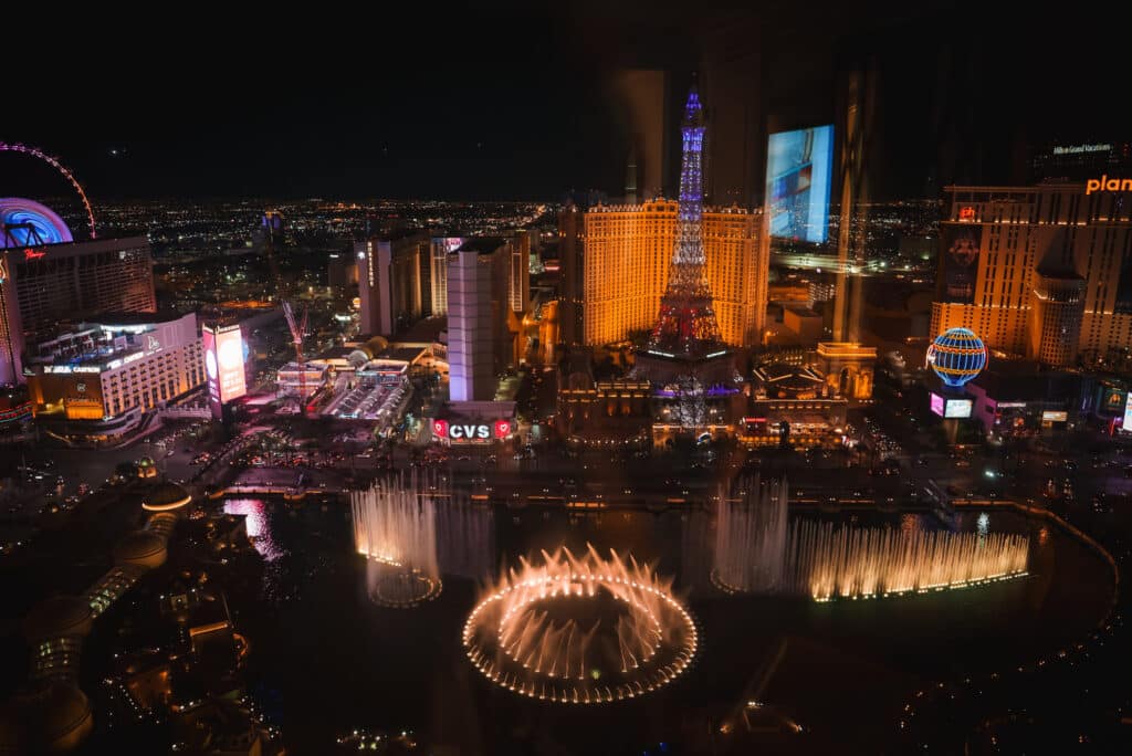 Las Vegas strip at night